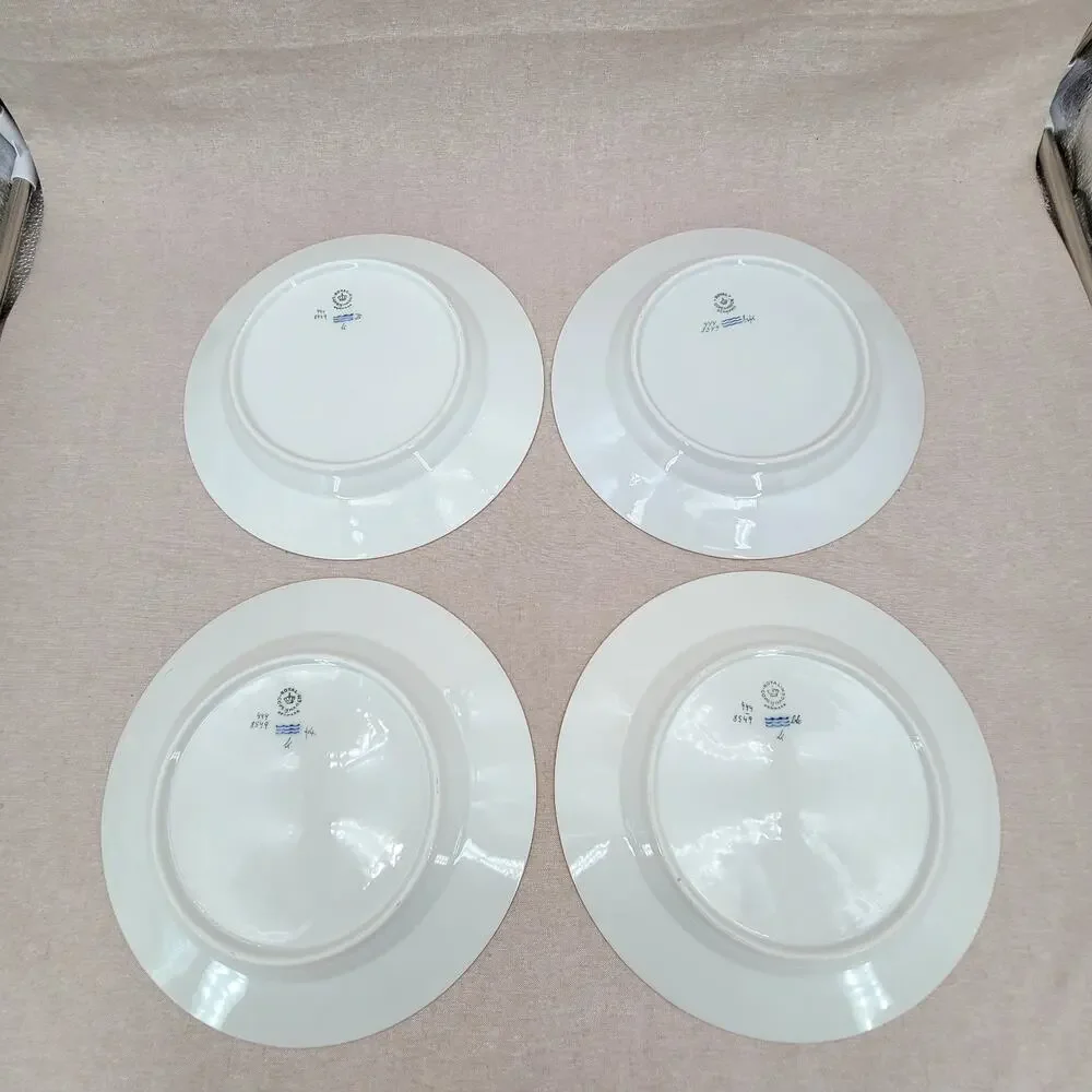 4 settings - Royal Copenhagen 'Henriette' 10.25 Inch Dinner Plates #444-8549